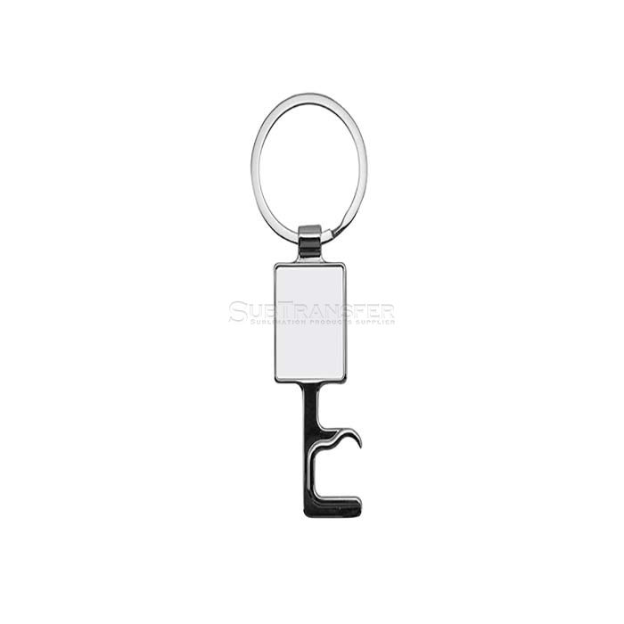 Sublimation Multifunctional Bottle Opener With Keyring And Mobile Stand