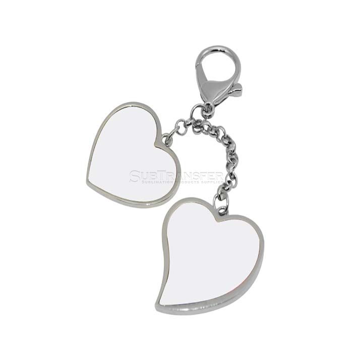 ​Sublimation Heart Shape Bag Decoration Keychain