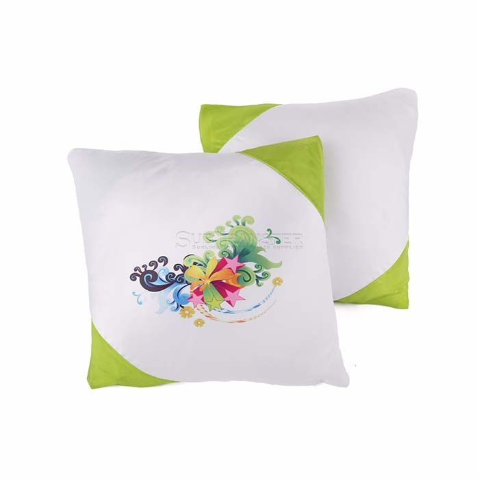 Green Sublimation Pillow Case with Color Corner 