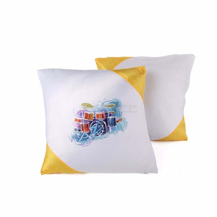 Yellow Sublimation Pillow Case with Color Corner 