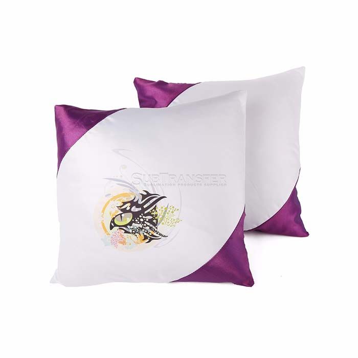 Purple Sublimation Pillow Case with Color Corner 