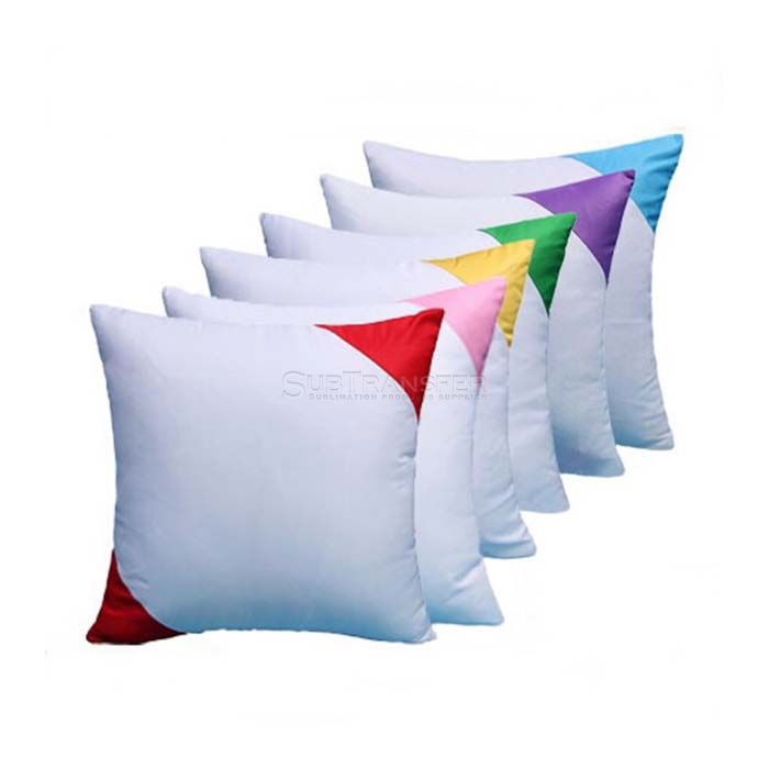 Red Sublimation Pillow Case with Colored Corner 