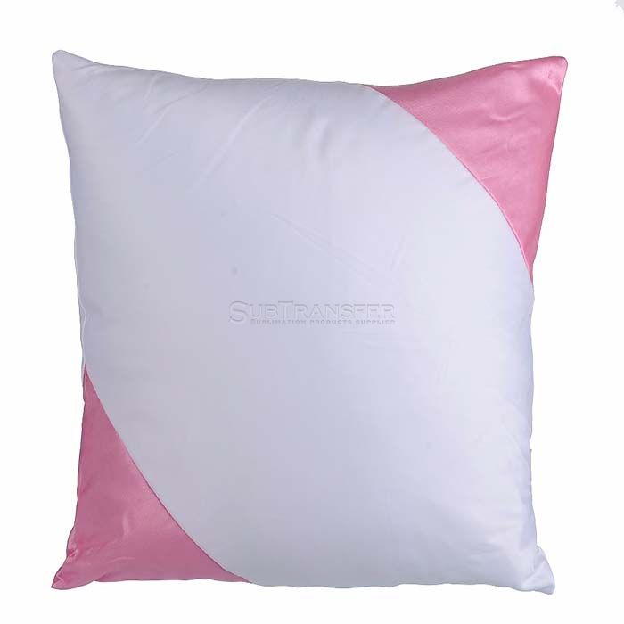 Pink Sublimation Pillow Case with Colored Corner 