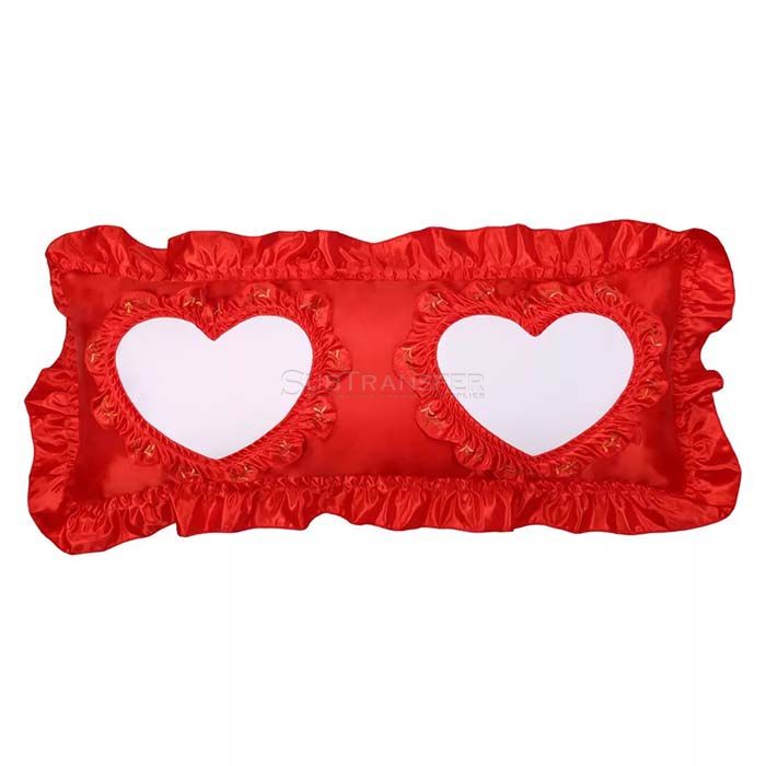 Sublimation Couple Pillow Case Red Color