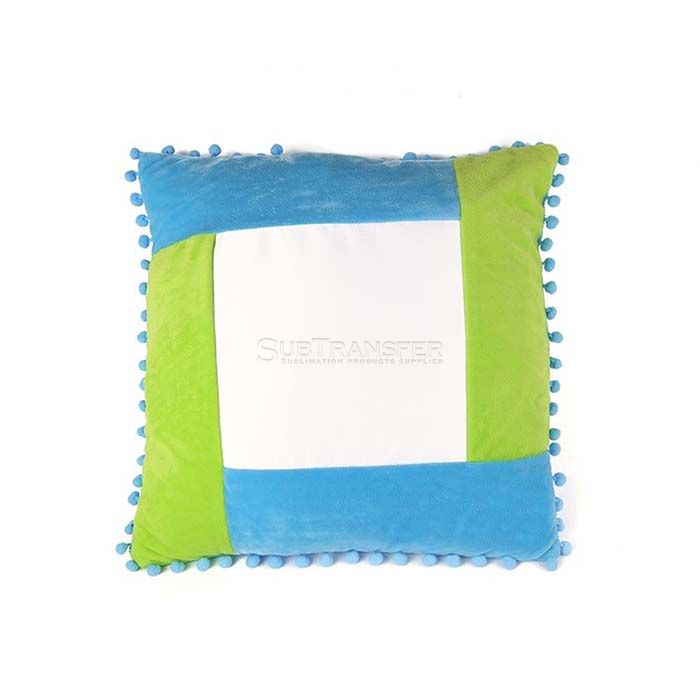 Sublimation Pillow Cover With Fluffy Ball 