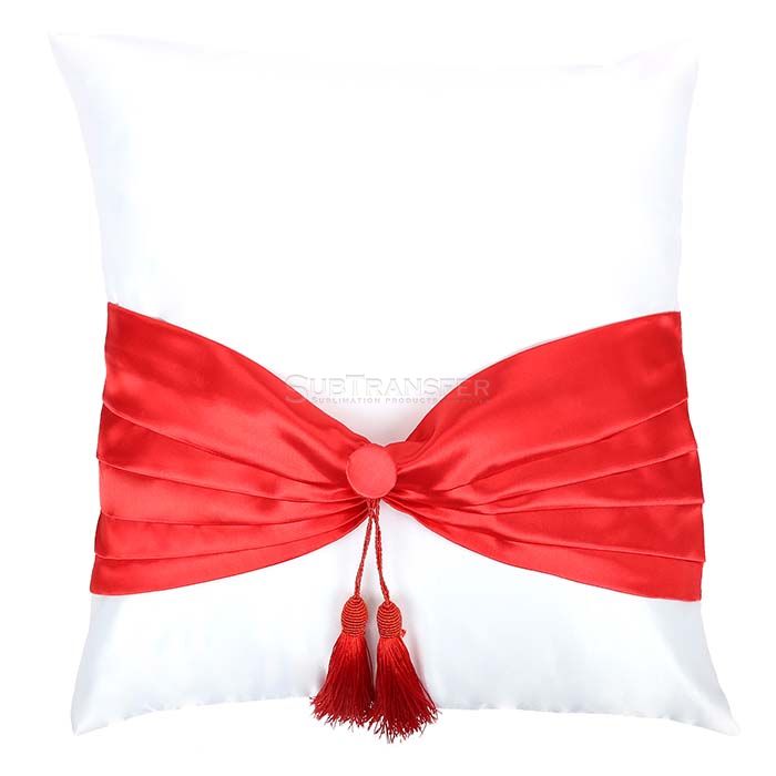 Sublimation Pillow Case Red With Bowknot