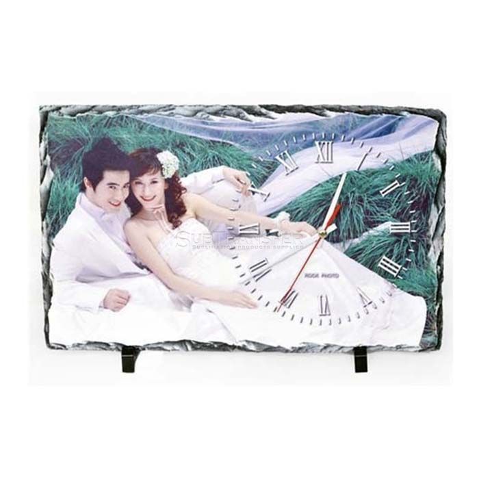 Sublimation Photo Slate With Clock