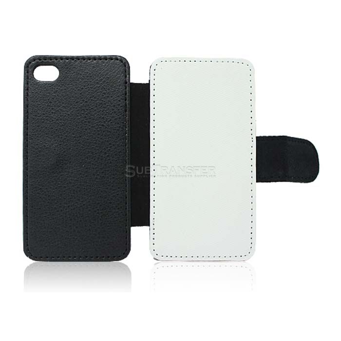 Sublimation Flip Leather Wallet Phone Case For Iphone4S