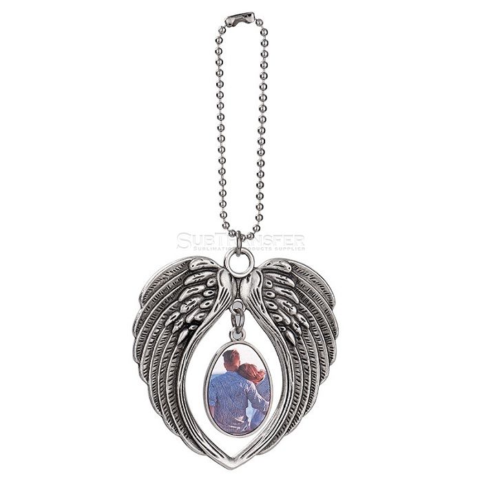 Sublimation Angel wings hanging ornaments,car decorations