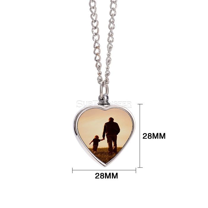 Sublimation Heart-shaped Necklace