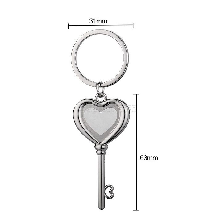 Sublimation Heart-shaped Key Pendant 