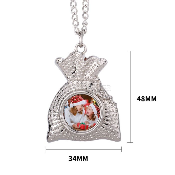 Sublimation Christmas Gift Bag Necklace