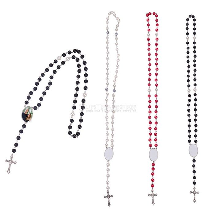 Sublimation Rosary Bead Necklace 