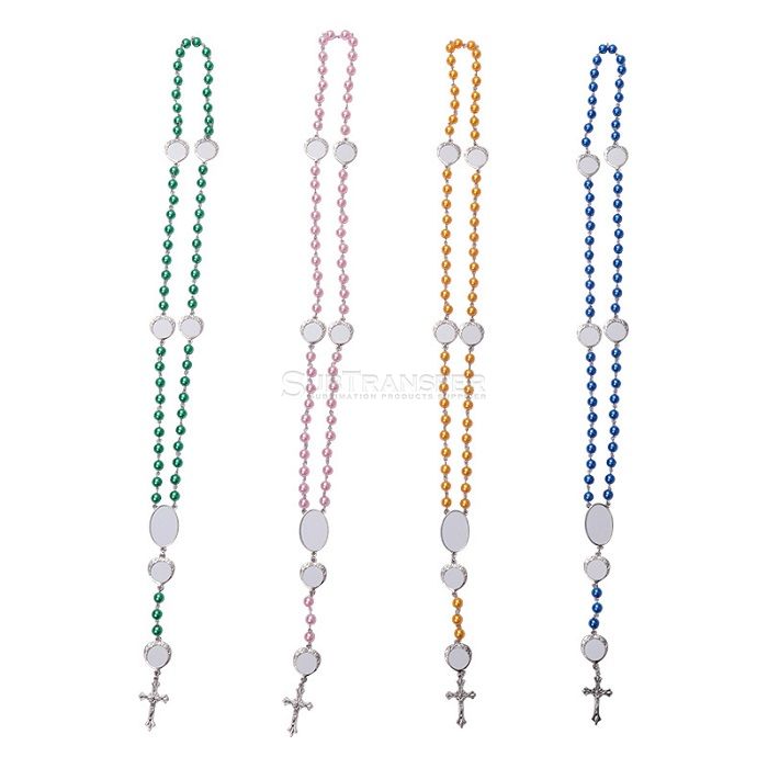 Sublimation Printable Rosary Bead Necklace 