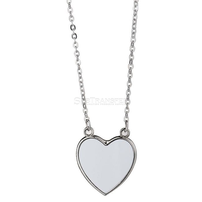 Sublimation Lovers Heart Shape Necklace