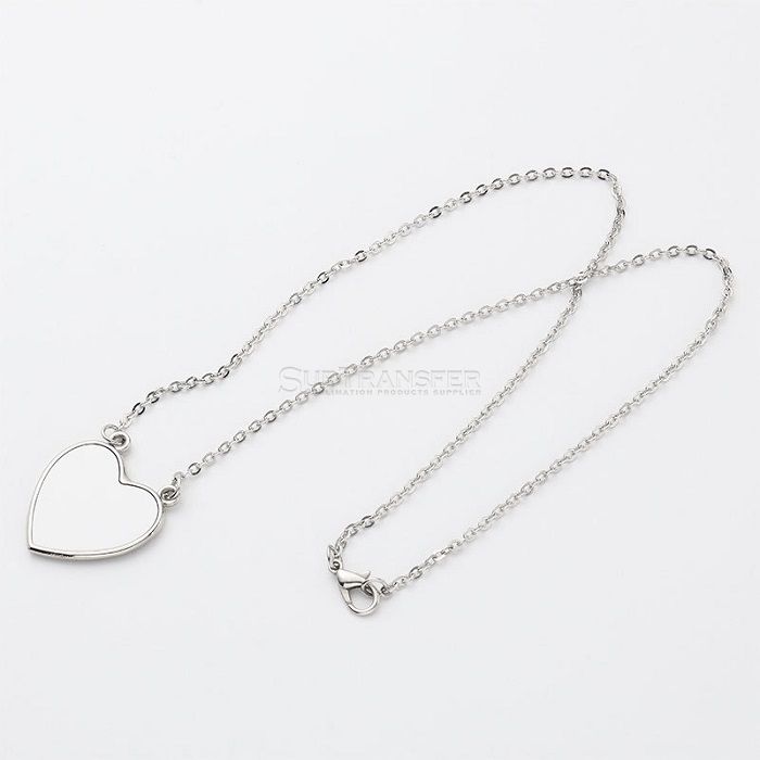 Sublimation Lovers Heart Shape Necklace