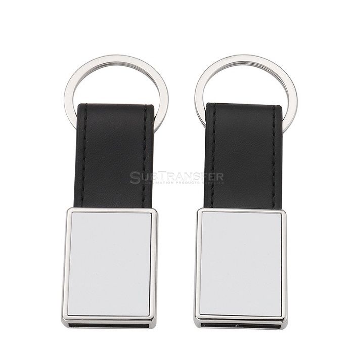 Sublimation Metal Key ring With Leather Belt