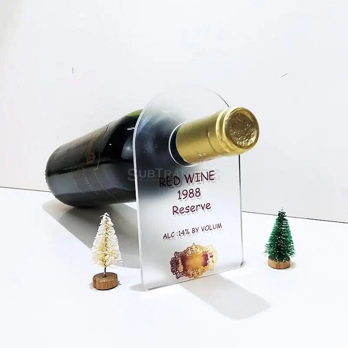 Sublimation Clear Acrylic Wine Display Stand