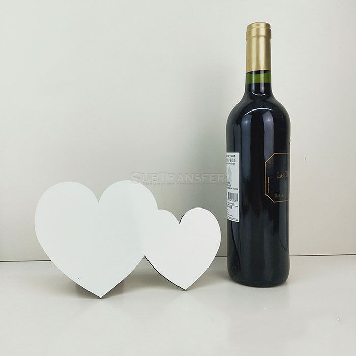 Sublimation Double Heart Wooden Photo Panel