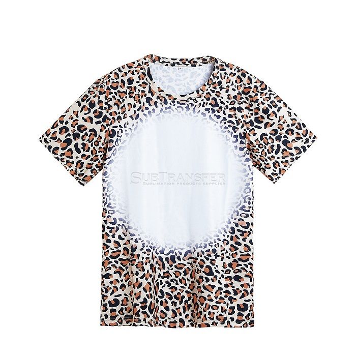 Sublimation Leopard Print Tie Dye T Shirt Blanks