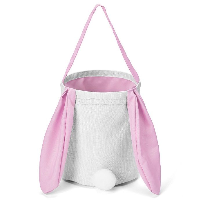 Sublimation Easter Rabbit Ear Shopping Basket,Candy Bag