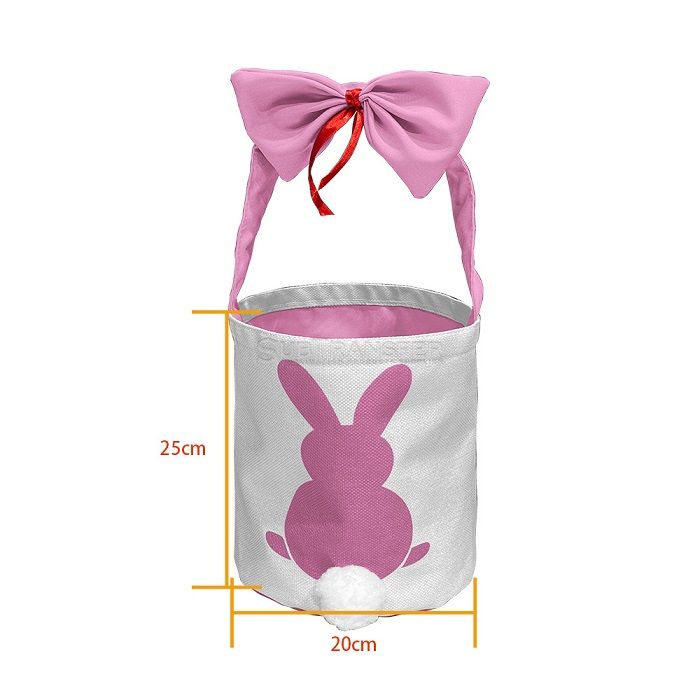 Sublimation Easter Bowknot Shopping Basket,Candy Bag